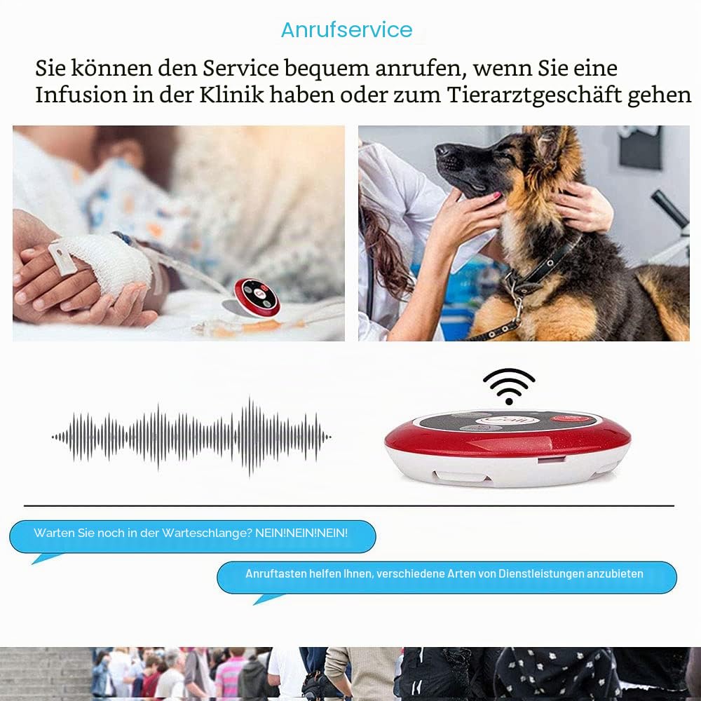 Retekess T117 Pager System, Drahtlose Ruftaste, 5 Ruftasten