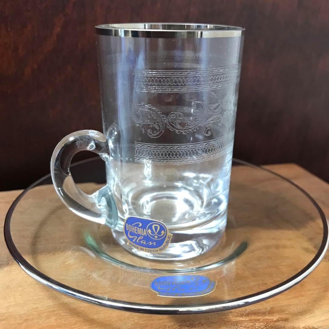 ボヘミアガラス ミニミニジョッキ プレート