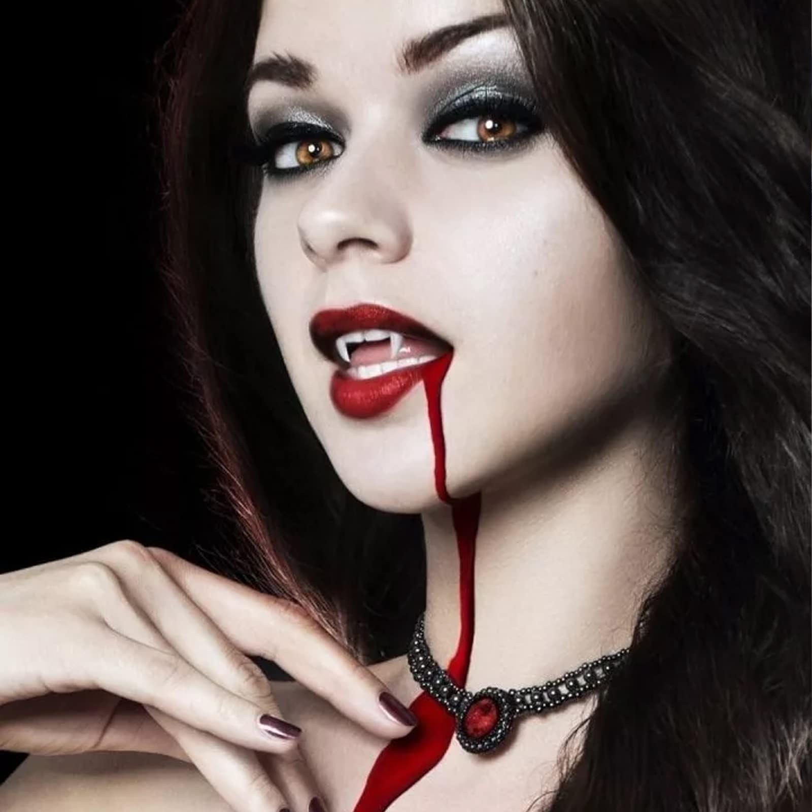 Vampirzähne Set 12-teilig | Gruselige Dracula Zähne Für Kinder | Karneval & Halloween Kostüm