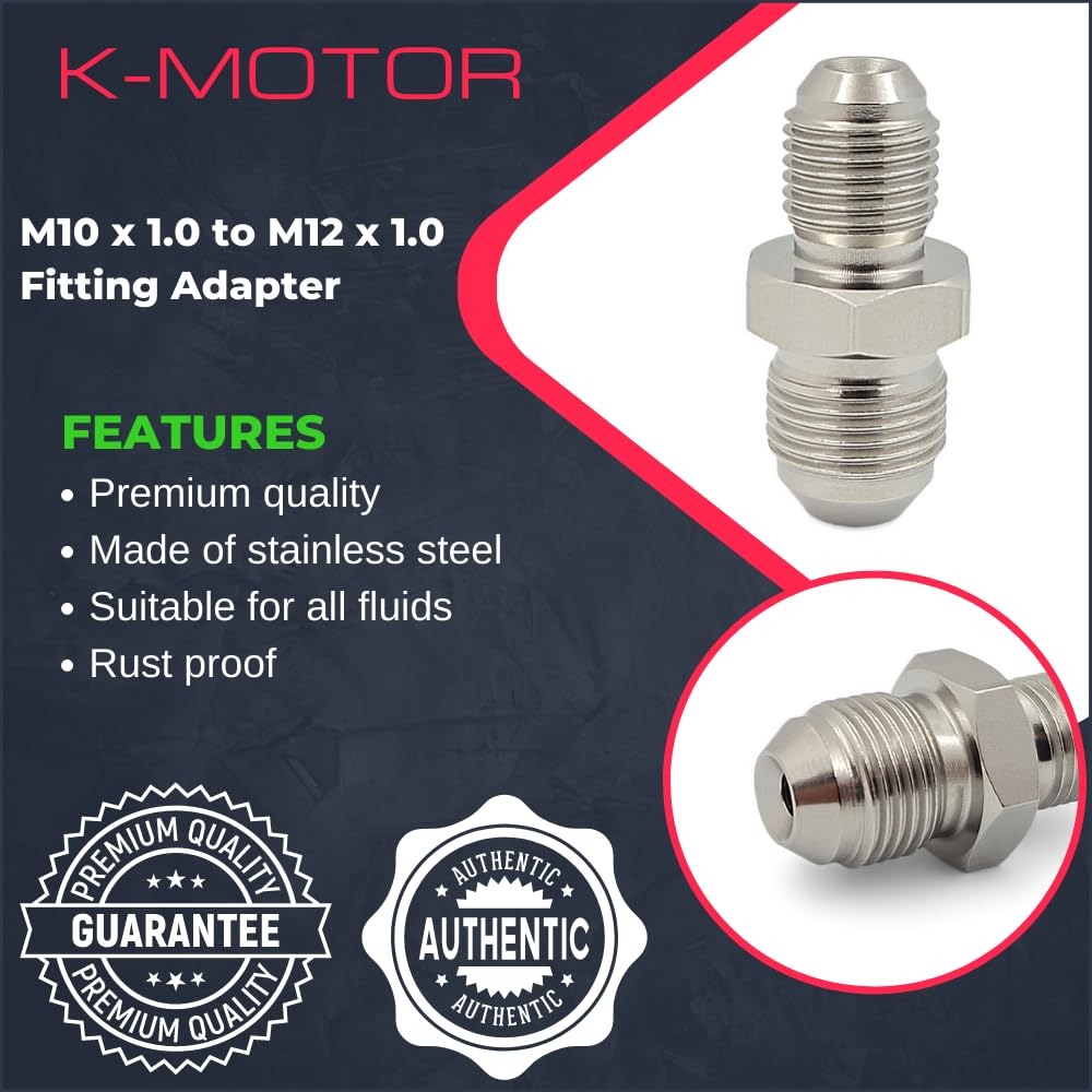 Amazon.com: M10x1.0 to M12x1.0 Fitting - Male Union Coupler