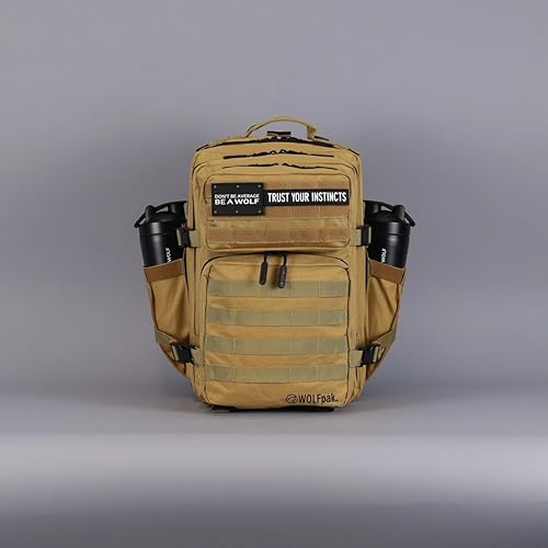 Miniatura 8 de WOLFpak Mochila de gimnasio atlético de 35 L, material Oxford duradero 1000D impermeable con correas Molle, bolsillo para laptop y soportes dobles