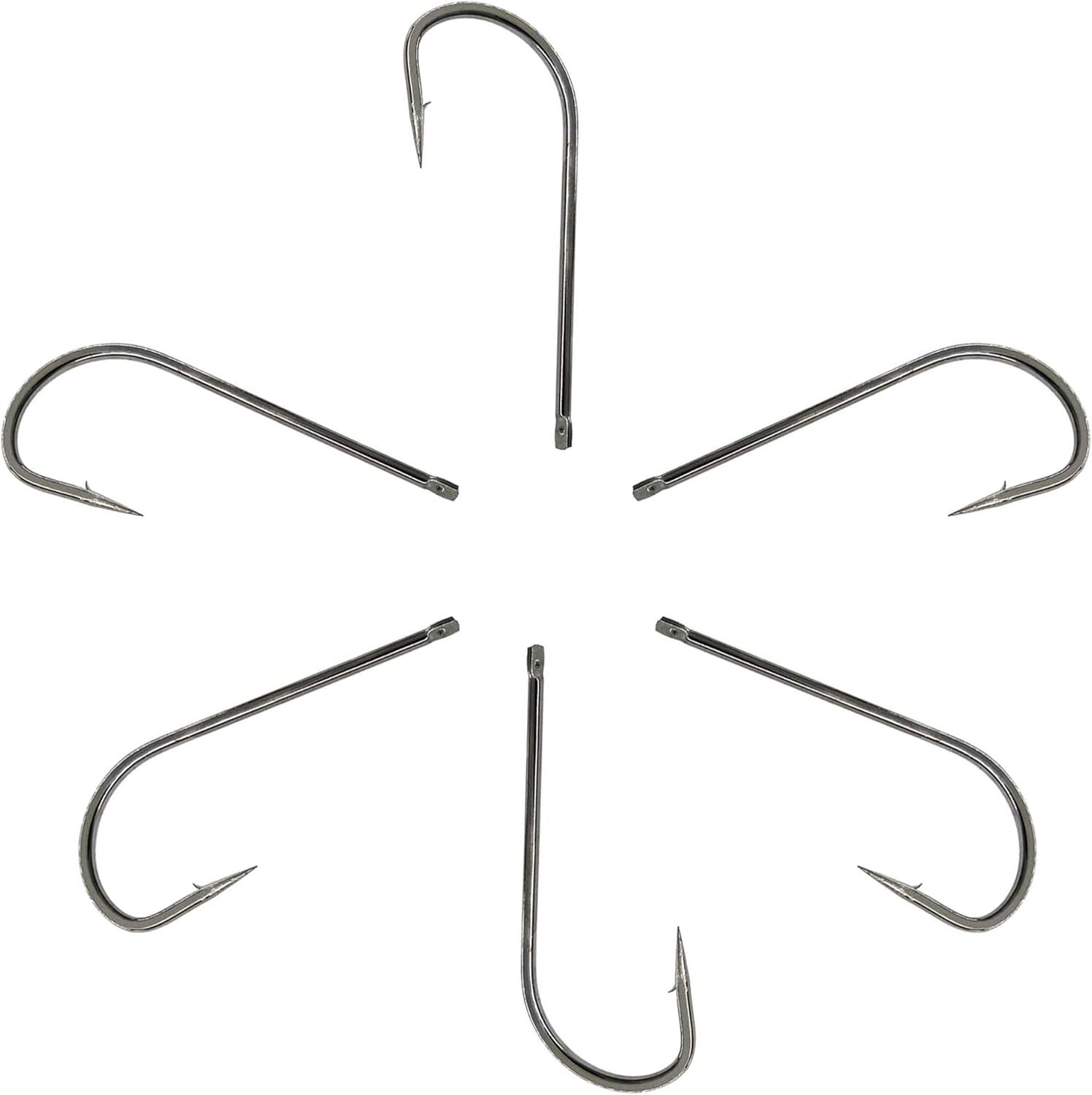 Forged Hooks 7/0, 50 Pcs Needle Eye for Rigging, Saltwater Hook Set, Ideal for Offshore Fishing & Big Game Species