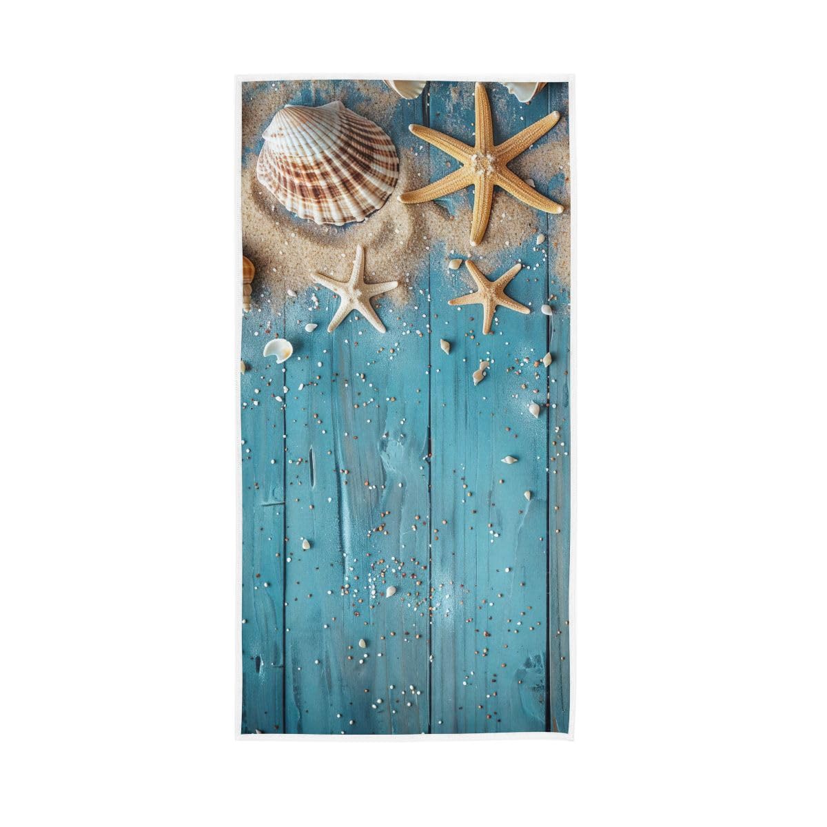 HUYGD Beautiful Summer Starfish Hand Towels, Bathroom Towel for Bathroom, Gym, Hotel, Spa 15 x 30 Inches