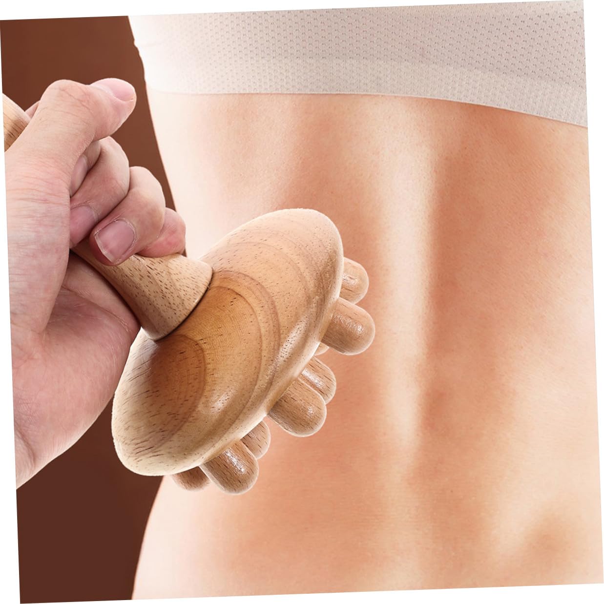 ibasenice Peine Masajeador Natural de Madera Beige 2 Piezas Resistencia a Deformación y Desgaste para Masaje del Cuero Cabelludo y Cuidado del Cabello