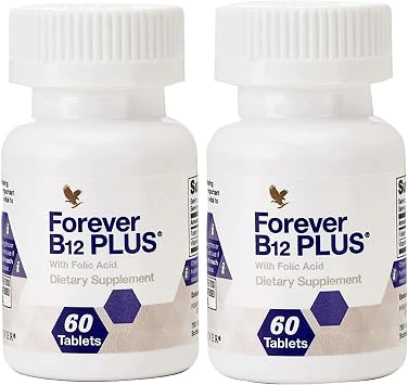 Forever Living - B12 Plus - Essential B Vitamins for Energy, Immune Support and Red Blood Cell Health - Vegan, Vegetarian and Gluten-Free - 60 Tablets