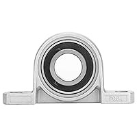 Vista 6 de Fydun Cojinetes de bloque de almohada, bloque de almohada de cojinetes KP004 de diámetro de 0.787 in, rodamientos montados en brida, auto ajuste