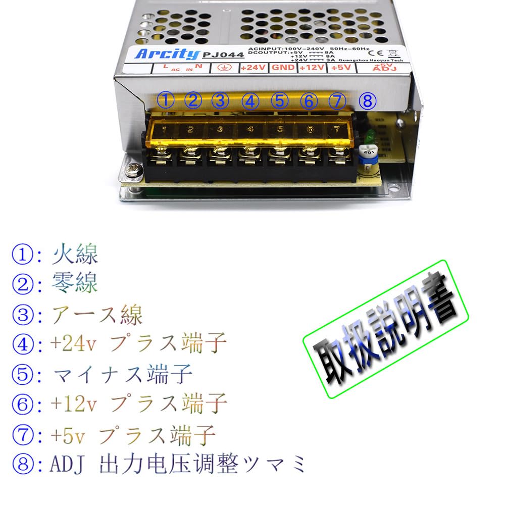 Amazon.co.jp: Hlucky753 +5V/8A +12V/8A +24V/3A 出力 スイッチング Amazon.co.jp: Hlucky753 +5V/8A +12V/8A +24V/3A 出力 スイッチング