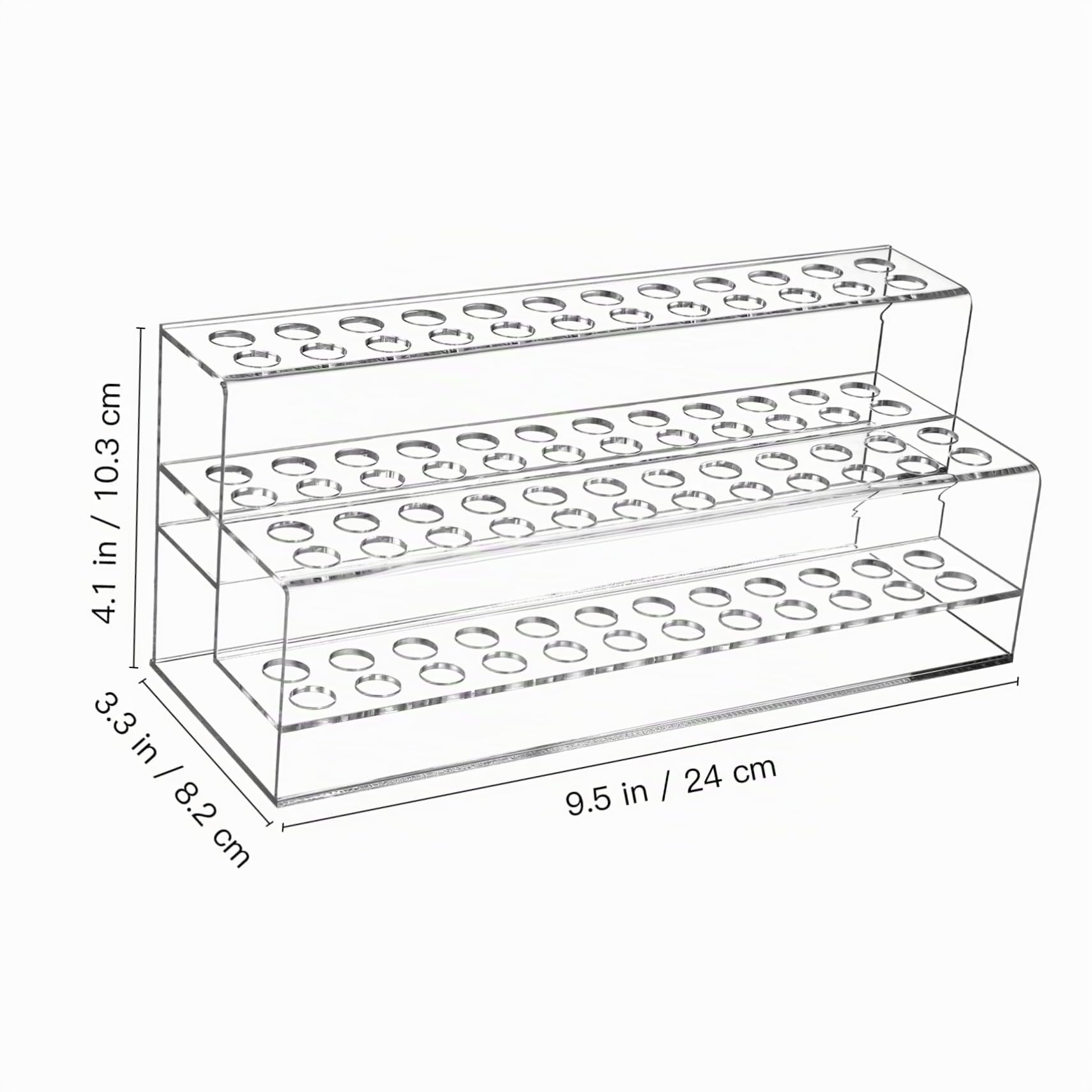 Angoily Porta Penne Da Scrivania Multi Slot Organizer in Acrilico Trasparente 9.45X4.13X3.54 in Supporto Penna Con Grande Capacità Per Casa Ufficio