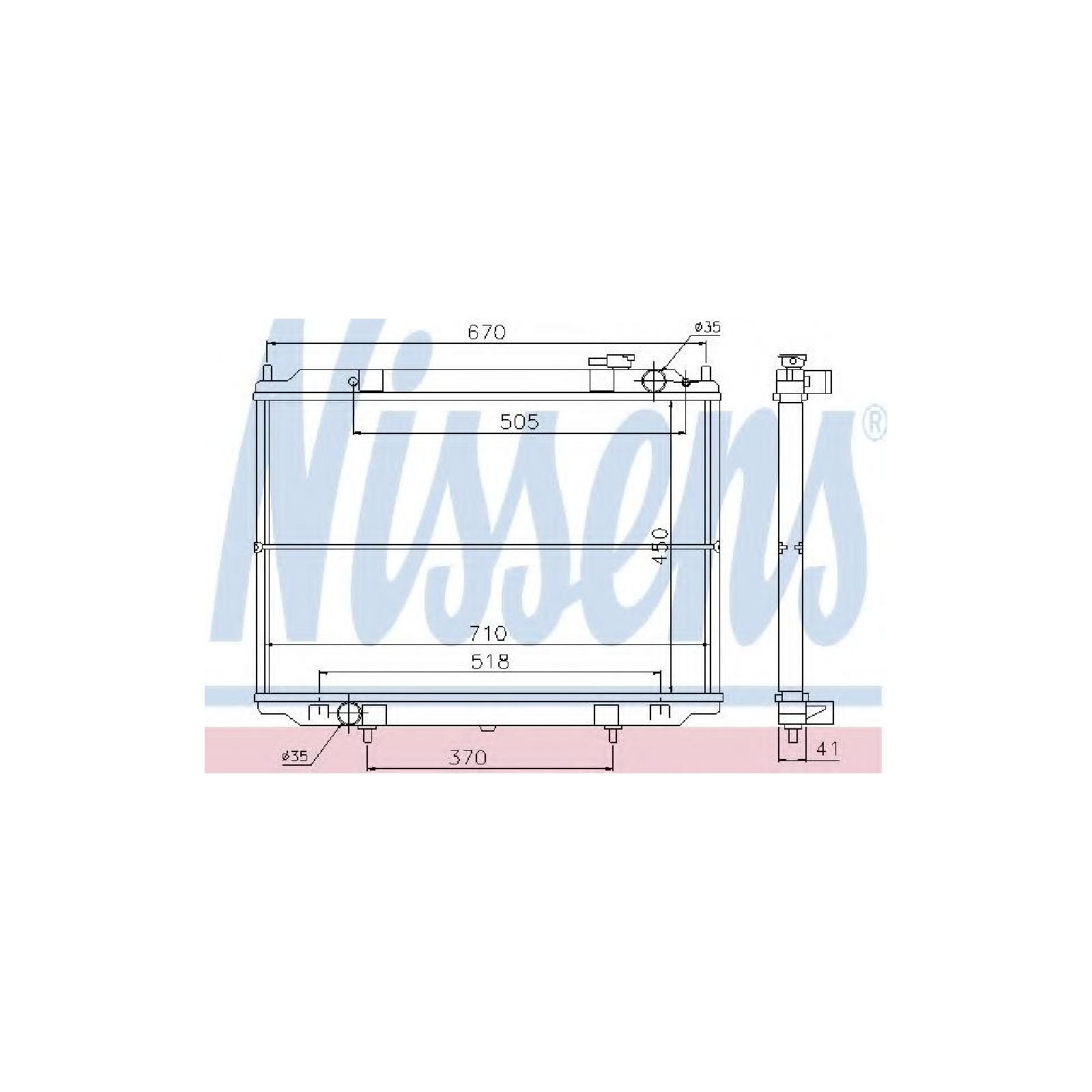 RADIATOR ENGINE COOLING 67356 FOR NISSAN QD32 3.2L TD25TI 2.5L 4cyl DATSUN