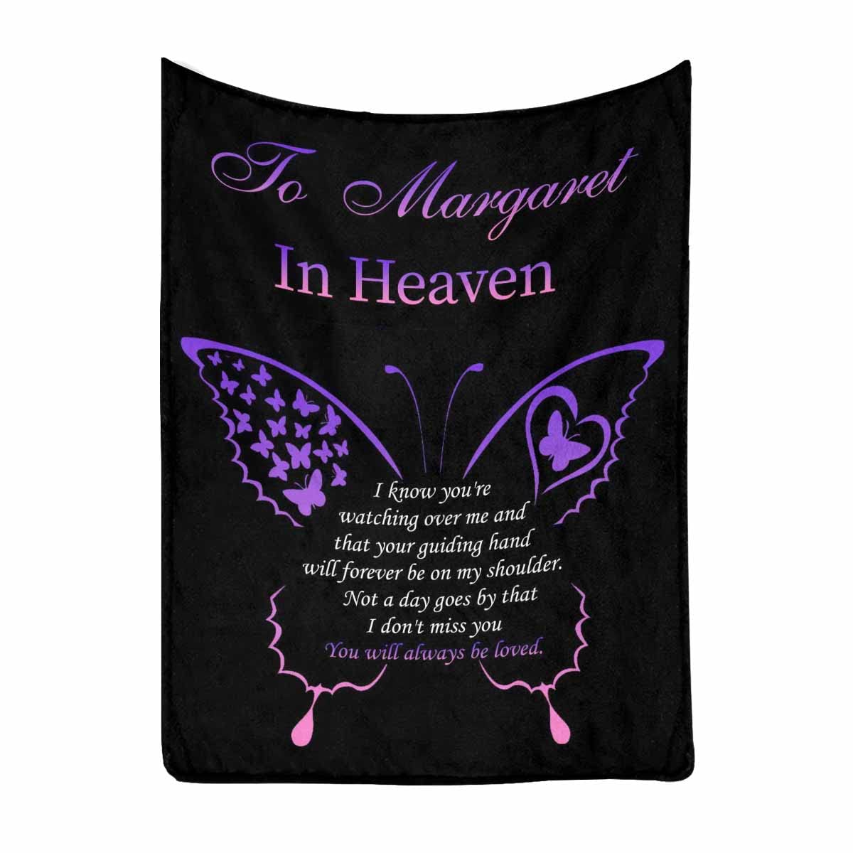 MyPupSocks Customized Loss of Loved Mom Dad Sympathy Gift, Someone in Heaven We Will Always Love You Personalized Memorial Blanket for Someone Who Passed Away Bereavement Gifts 40x50