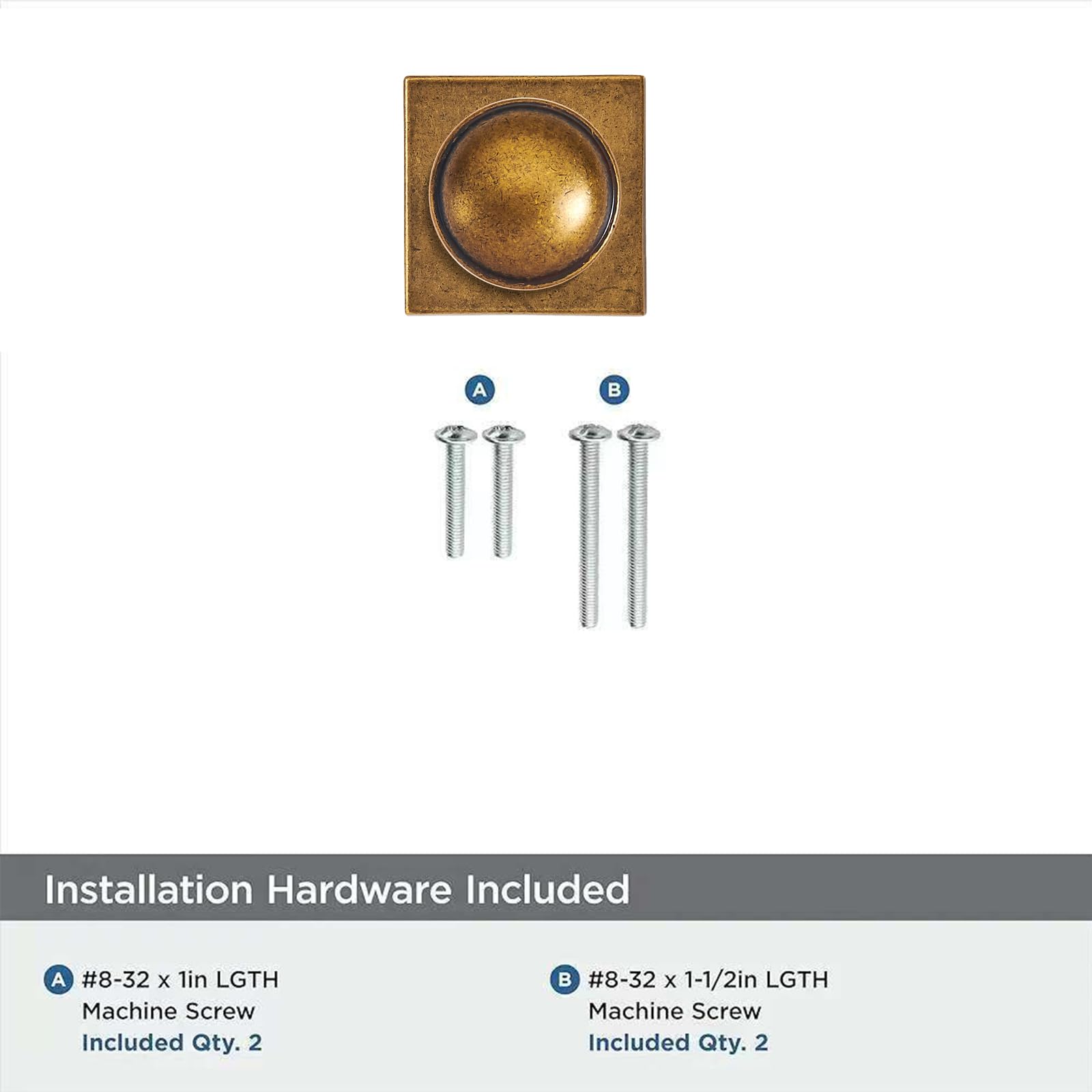 KHTUMEWARE-270+323 Round Knob, Antique English Brass, 2-Pack in Antique English Brass — KHTUMEWARE