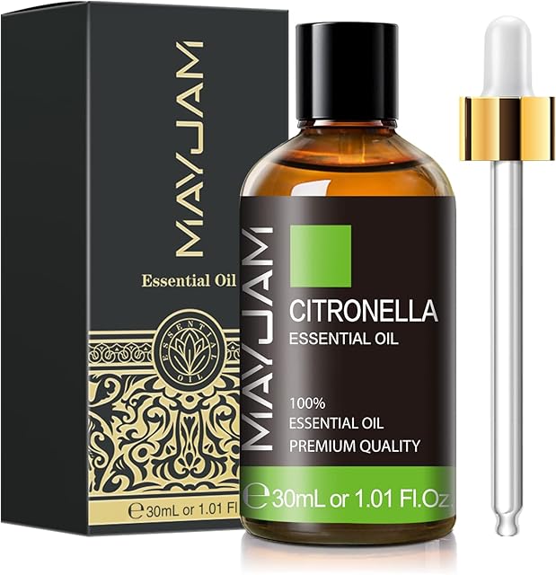 MAYJAM Citronella Essential Oils 30ml 100% Pure Natural Essential Oils, Therapeutic-Grade Aromatherapy Essential Oil, Fragrance Oils for Diffuser, Humidifier, Relax, Sleep, Perfect Gifts