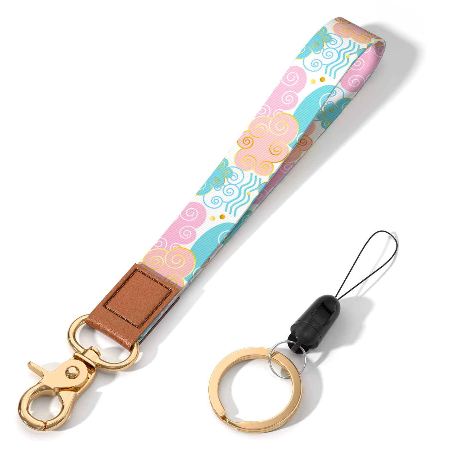 Wrist Lanyard Key Chain, Cute Wristlet Strap Keychain Holder for Women Men Car Keys ID Badges Card Wallet Phone Camera