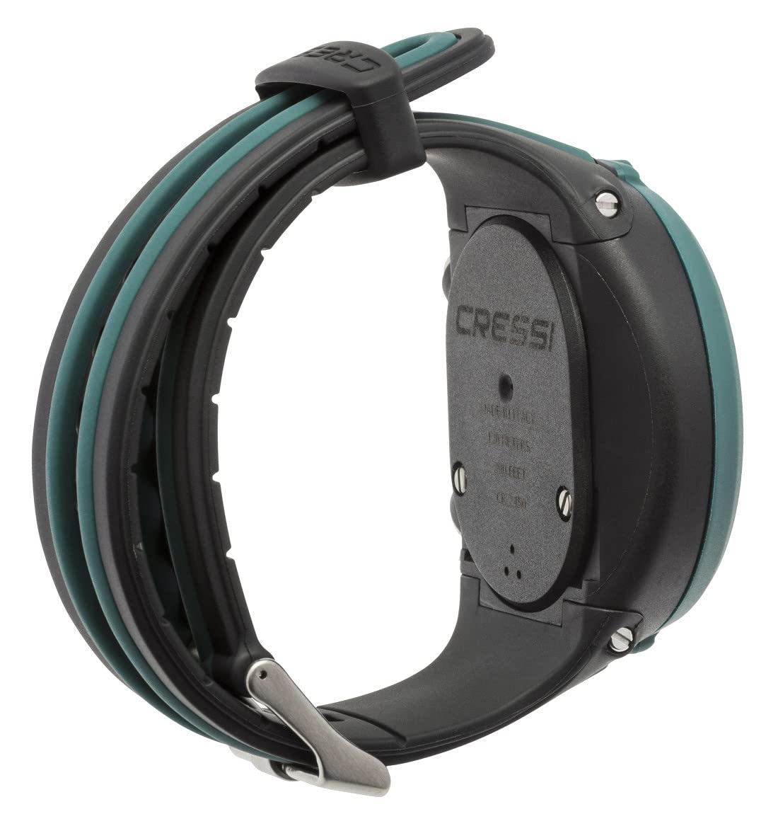 Cressi Watch Strap for Watch-Style Dive Computer, Black/Green