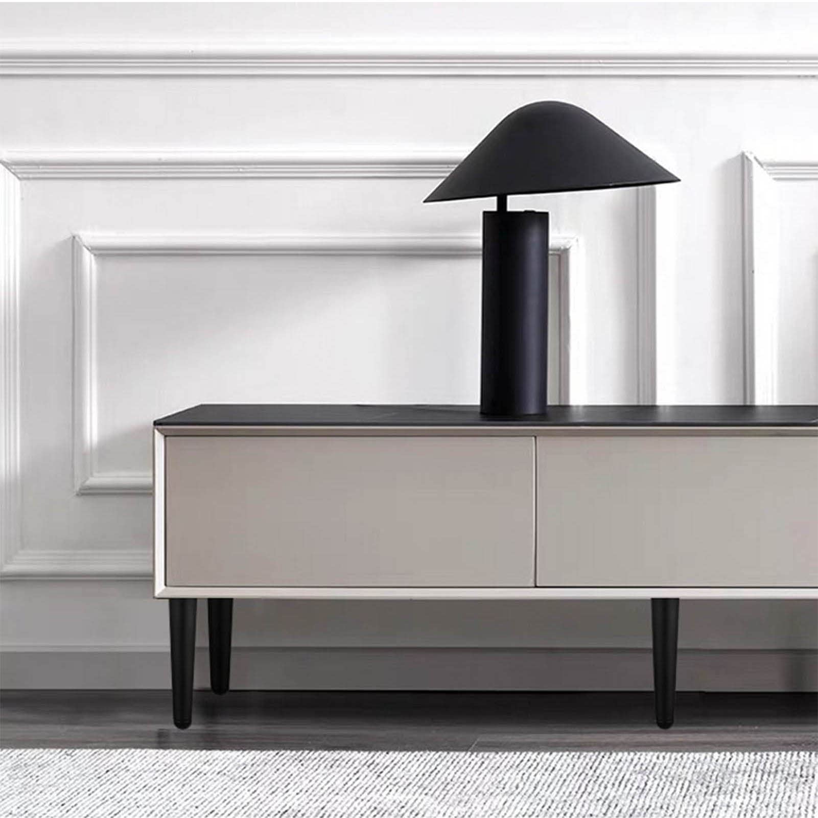 4 Pezzi Gambe Mobili in Metallo, Ricambio Gambe per Divani Cono Dritti, Piedi di supporto per Mobile, Fai da te per Armadi TV Cabinet Tavolo Sedia, Nero, con Viti (50cm/19.69in)