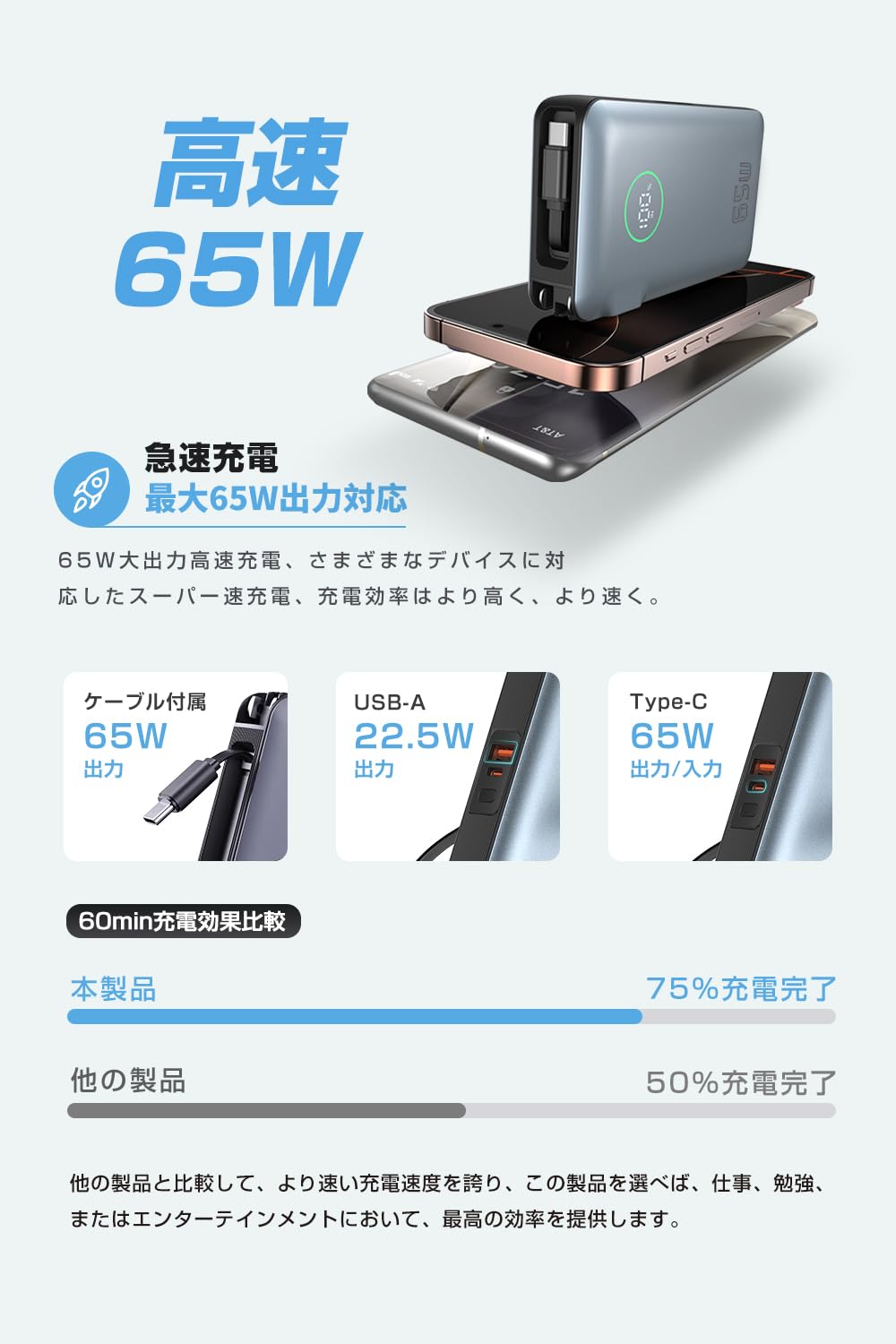Amazon | 【2026新登場&26800mAh大容量】明誠 モバイルバッテリー