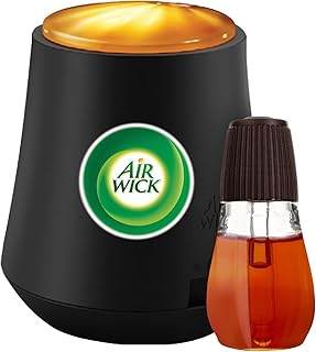 (Machine + Peony & Jasmine Blossom Refill - 20 ml) Essential Mist Automatic Fragrance Mist Diffuser Kit | Natural Essential Oils Diffuser | Automatic Air Freshener