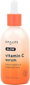 Spa Life Face Serum: GLOW Vitamin C & Radiating Daily Serum 100 ml (3.7 oz) - Targets Dark Spots, Fine Lines, Uneven Tone & Signs of Aging, Firming, Plumping & Radiance Boosting