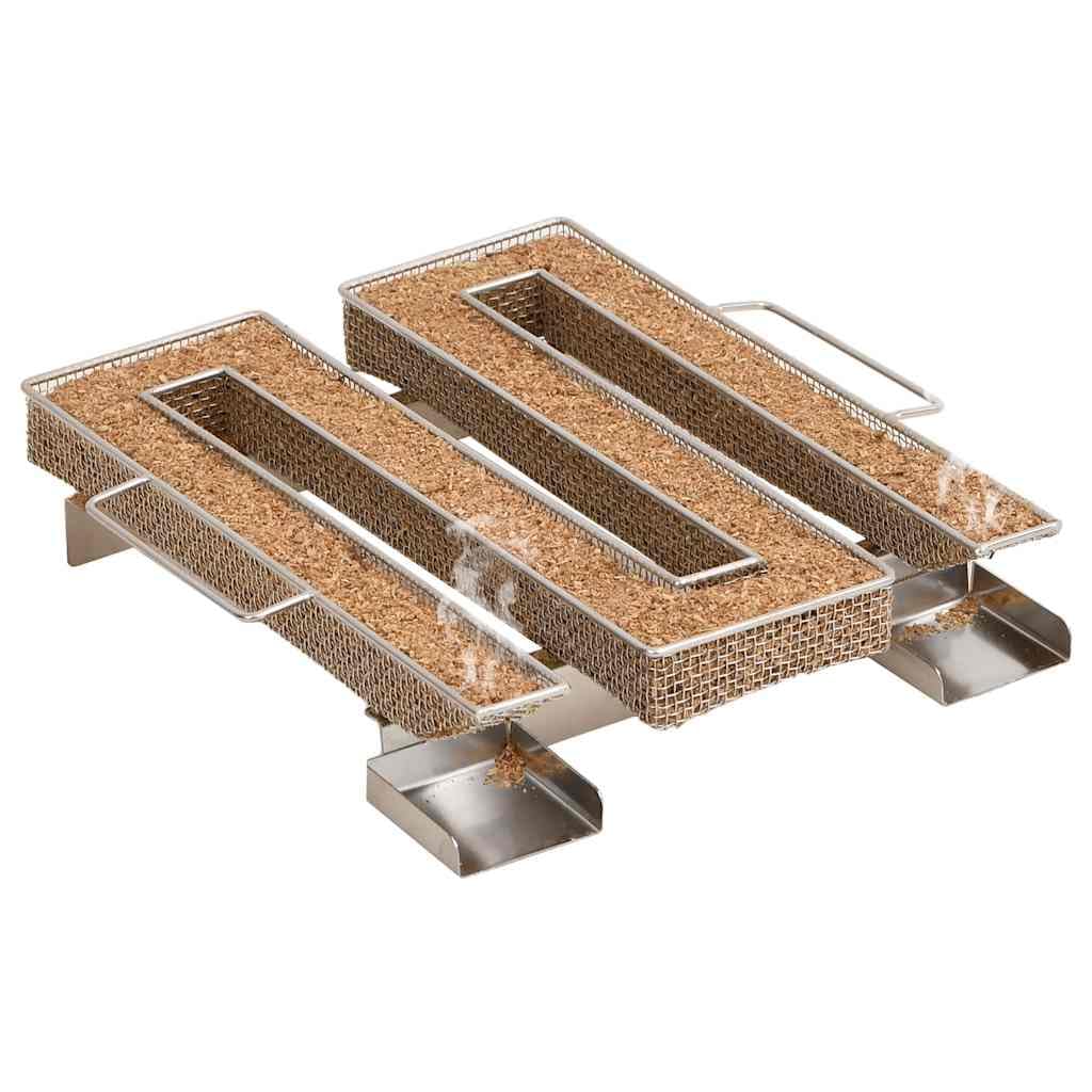 Generador de humo frío de 4 lados, 22,5 cm, acero inoxidable, accesorios para barbacoa, caja para ahumar para barbacoa de gas, barbacoa de carbón vegetal, horno para ahumar carne, pescado, verduras