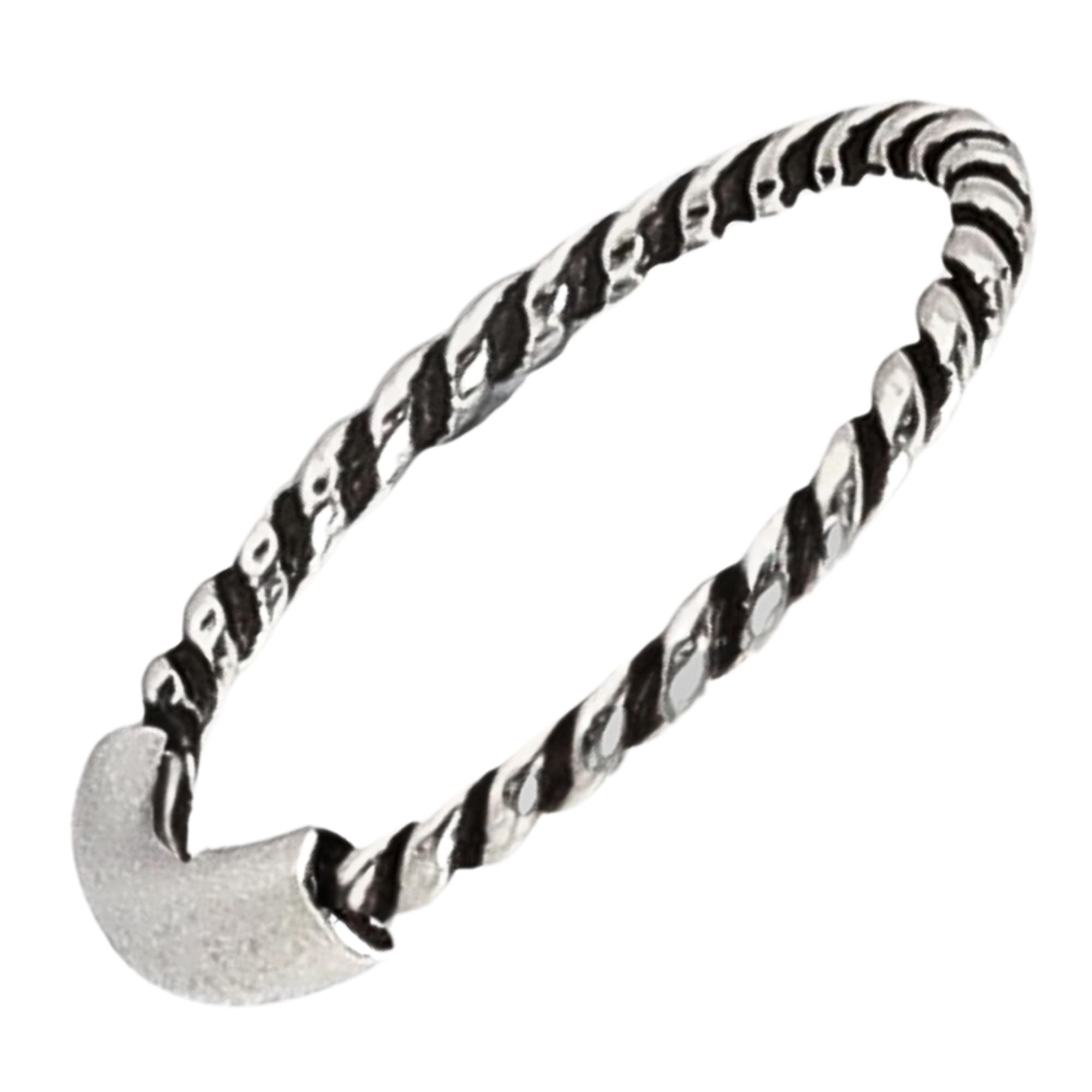 zavya 925 Sterling Silver Twisted Minimal Nath Rhodium Plated Nose Pin | Gift for Wife and Girlfriend | With Certificate of Authenticity and 925 Hallmark|Mother's Day-picture-37