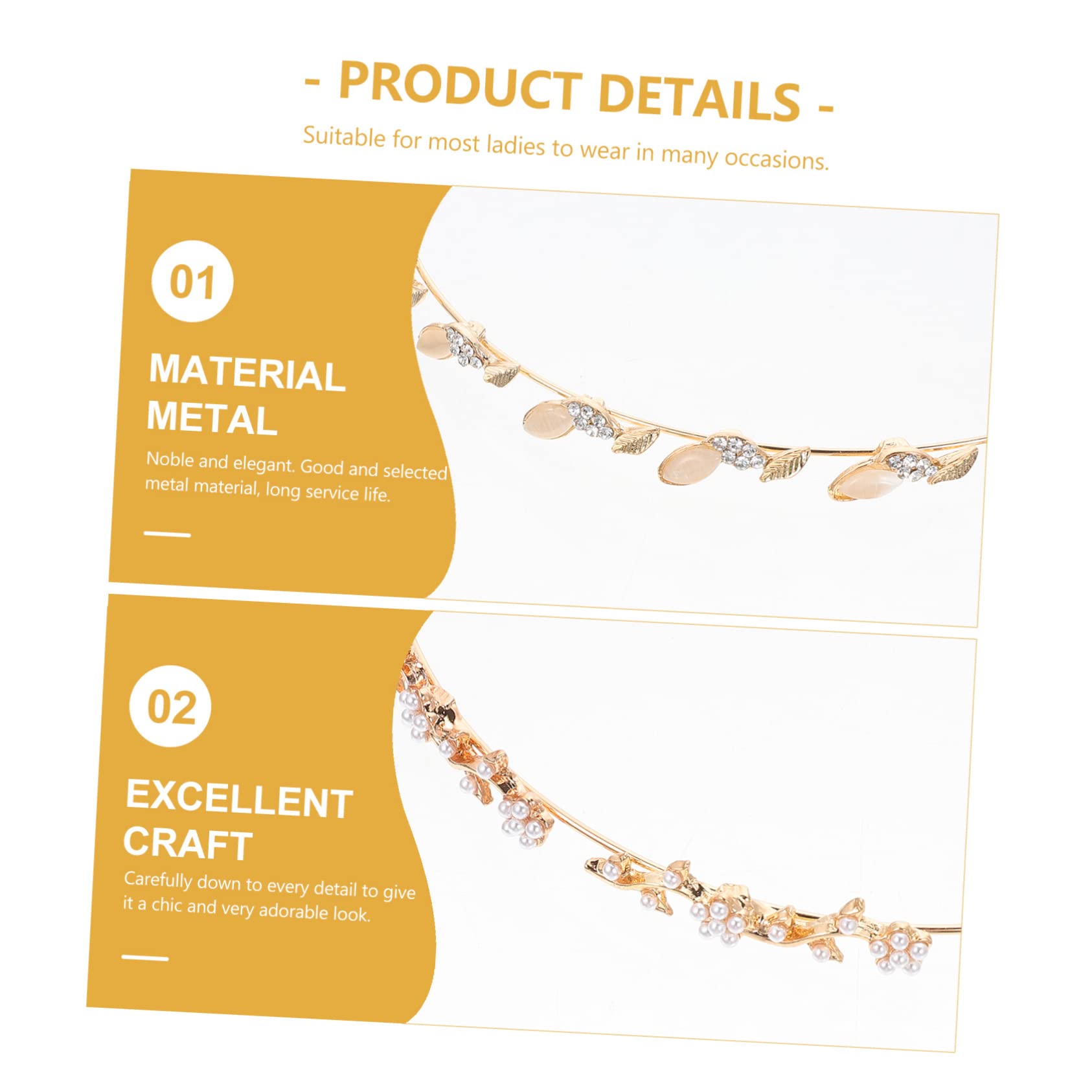 Diademas Perlas y Cristales, 6 Piezas, Metal para Mujer | Pack de 6 Unidades, Diseño Sencillo y Chic, Adecuado para Ocasiones Obsequios y Obsequio de Cumpleaños