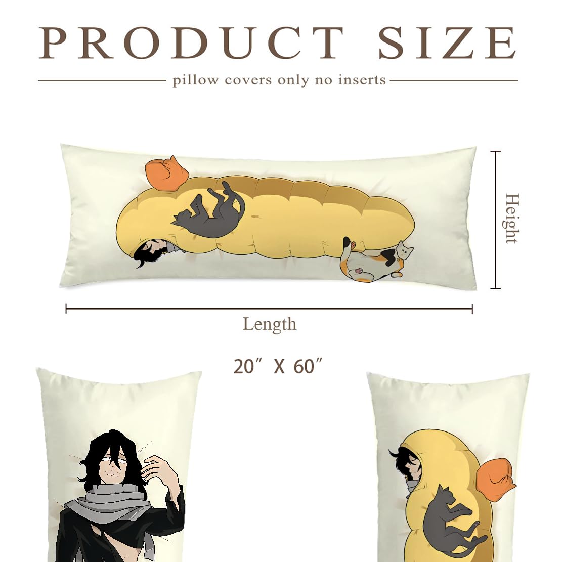 Anime Body Pillow Case Genshin Impact-wriothesley-dakimakura Anime