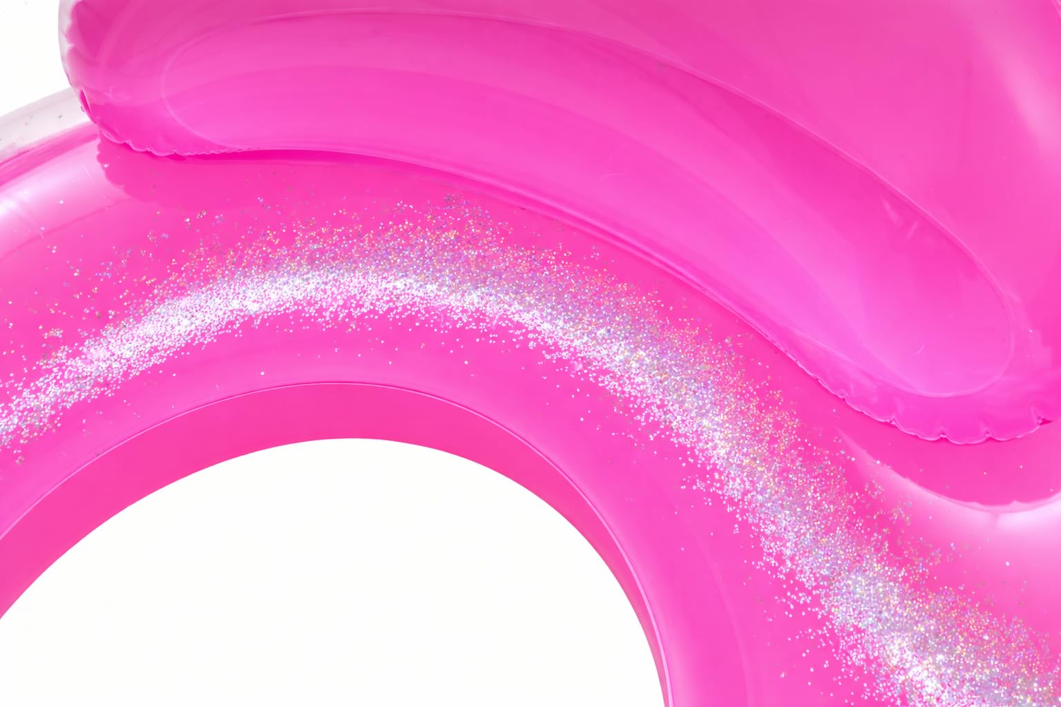 Flotador Hinchable 2 Personas 188x117 cm Colchoneta Doble en Forma de Ocho – Color Rosa Glitter -Soporta 200 kg – Colchoneta Grande Adultos Verano