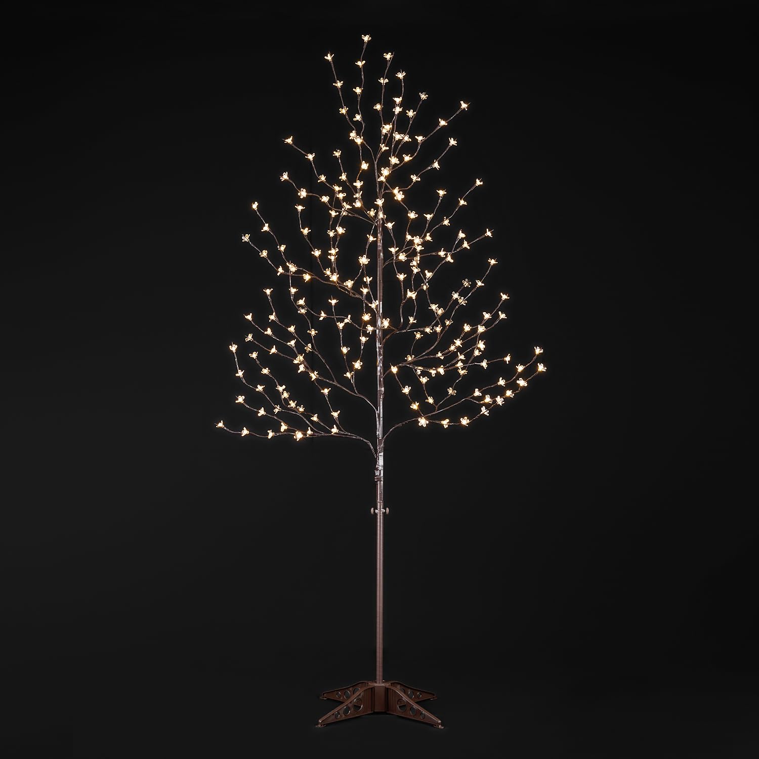 LIGHTSHARE 6.5 feet 208L LED Lighted Cherry Blossom Tree, Warm White, Decorate Home Garden, Spring, Summer, Wedding, Birthday, Christmas Holiday, Party, for Indoor and Outdoor Use