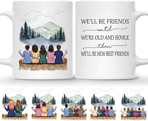Miniatura 81 de Gossby Taza de café personalizada para mejor amiga, regalo personalizado para mejor amiga con diseño, nombre, Navidad, cumpleaños, regalo de amistad