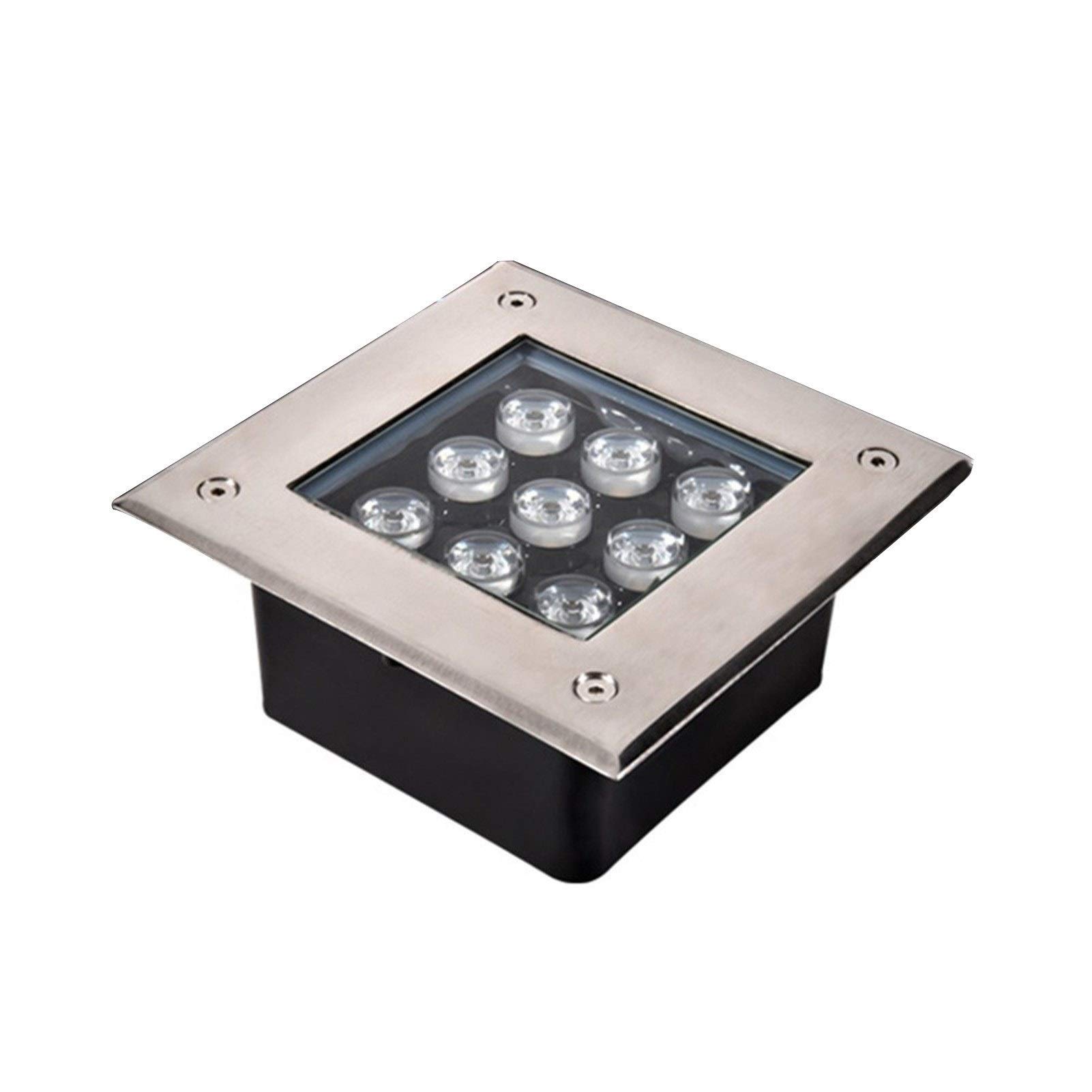 Oświetlenie Zewnętrzne Led Wodoodporne Ip66 Do Ścieżek Ogrodowych, Wpuszczane W Ziemię, 111 V~240 V, 8 Kolorów, Czerwone, 12 W