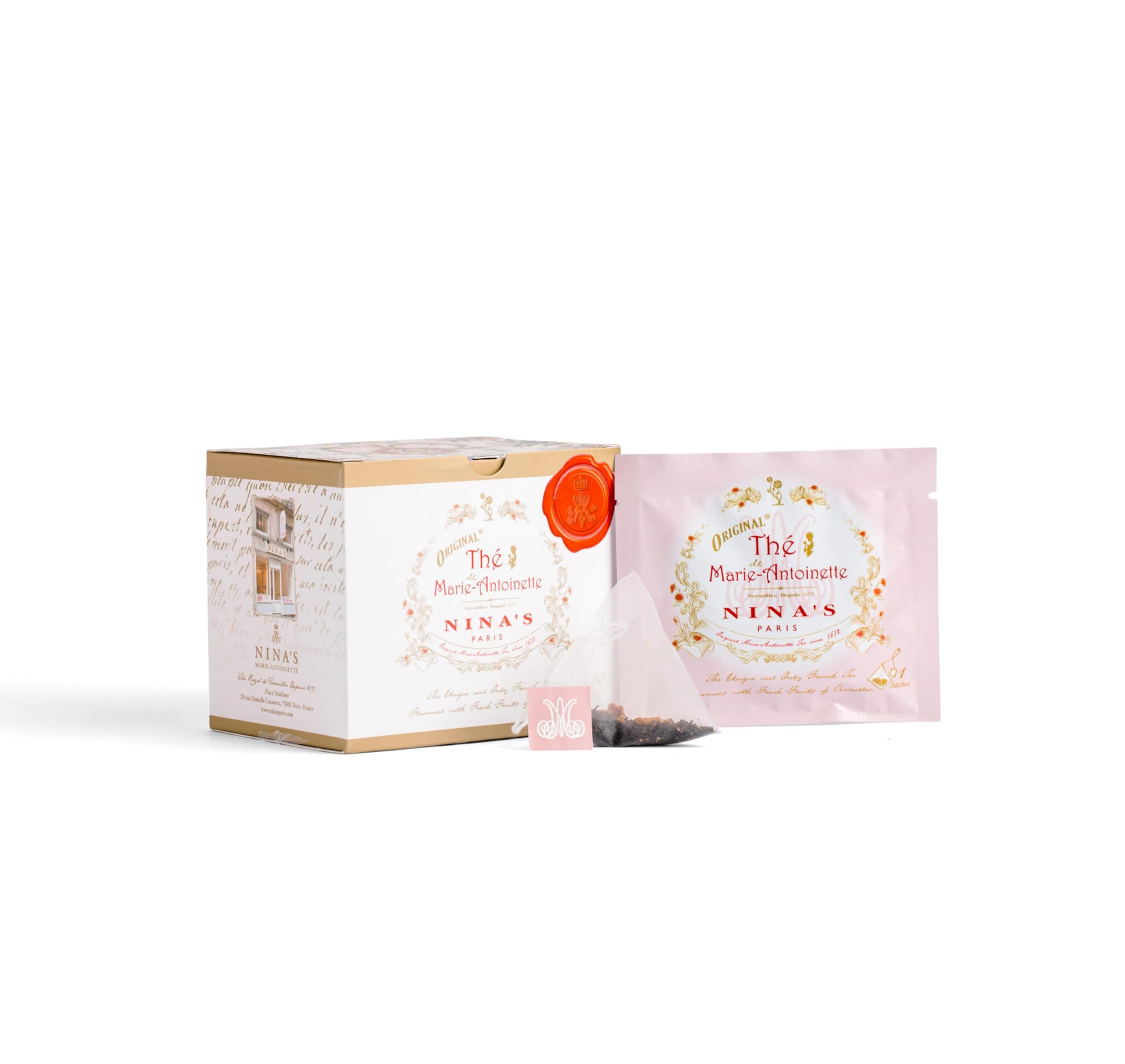 Nina's of Paris,Tea L'original Marie-Antoinette, Box of 10 Tea Bags in Decorative Nina's Box