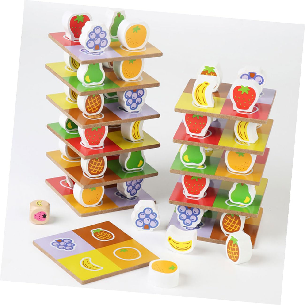 Jeu Éducatif en Bois à Empiler pour Garçon et Filles, Blocs D'équilibre Stimulants, Set de 1 pour Développement Cognitif et Imagination