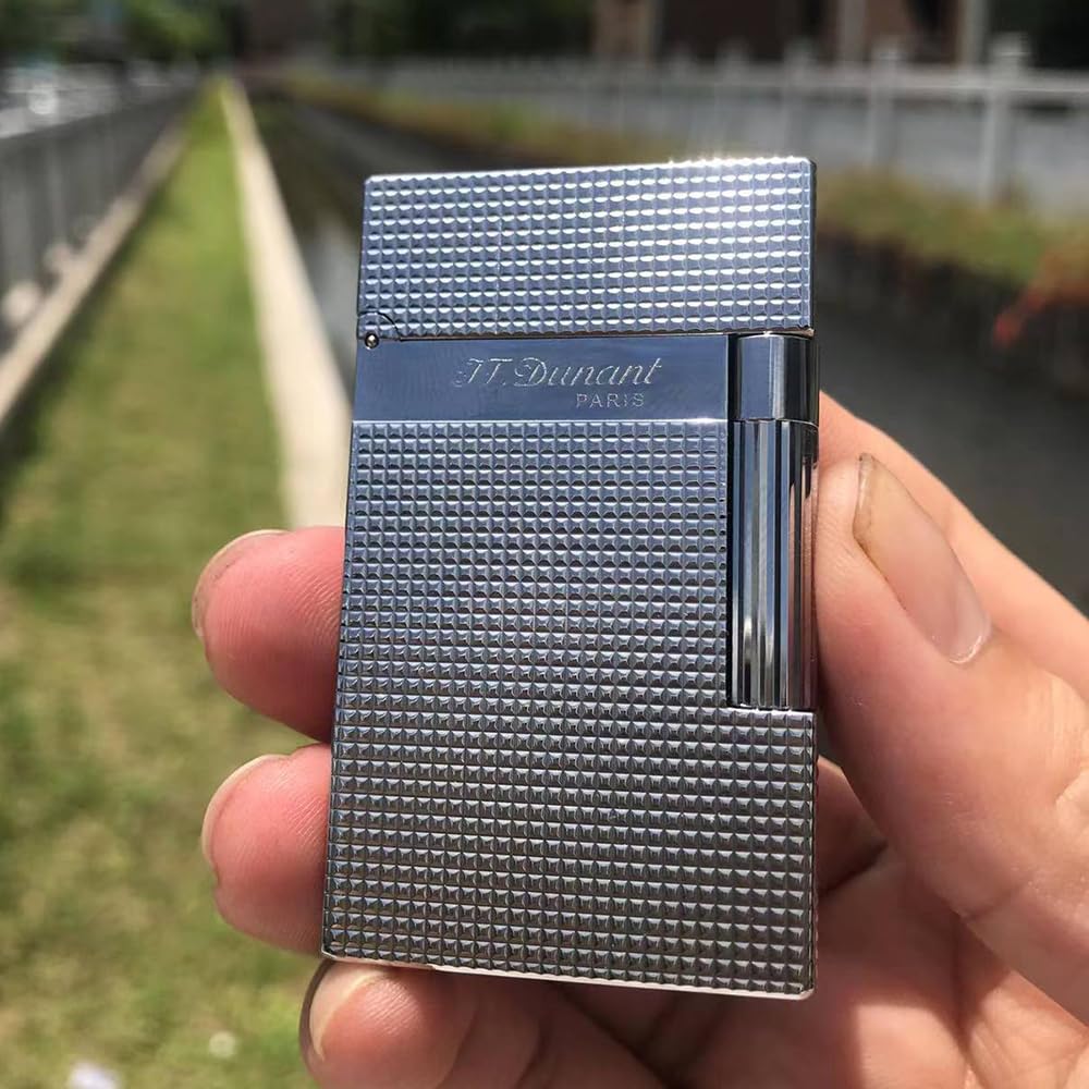 JTDunant Diamond Head Lighter, Clear Ping Sound, Vintage Cool Metal Lighters, Adjustable Soft Flame, Unique Gift for Men Father Husband Boyfriend Friend