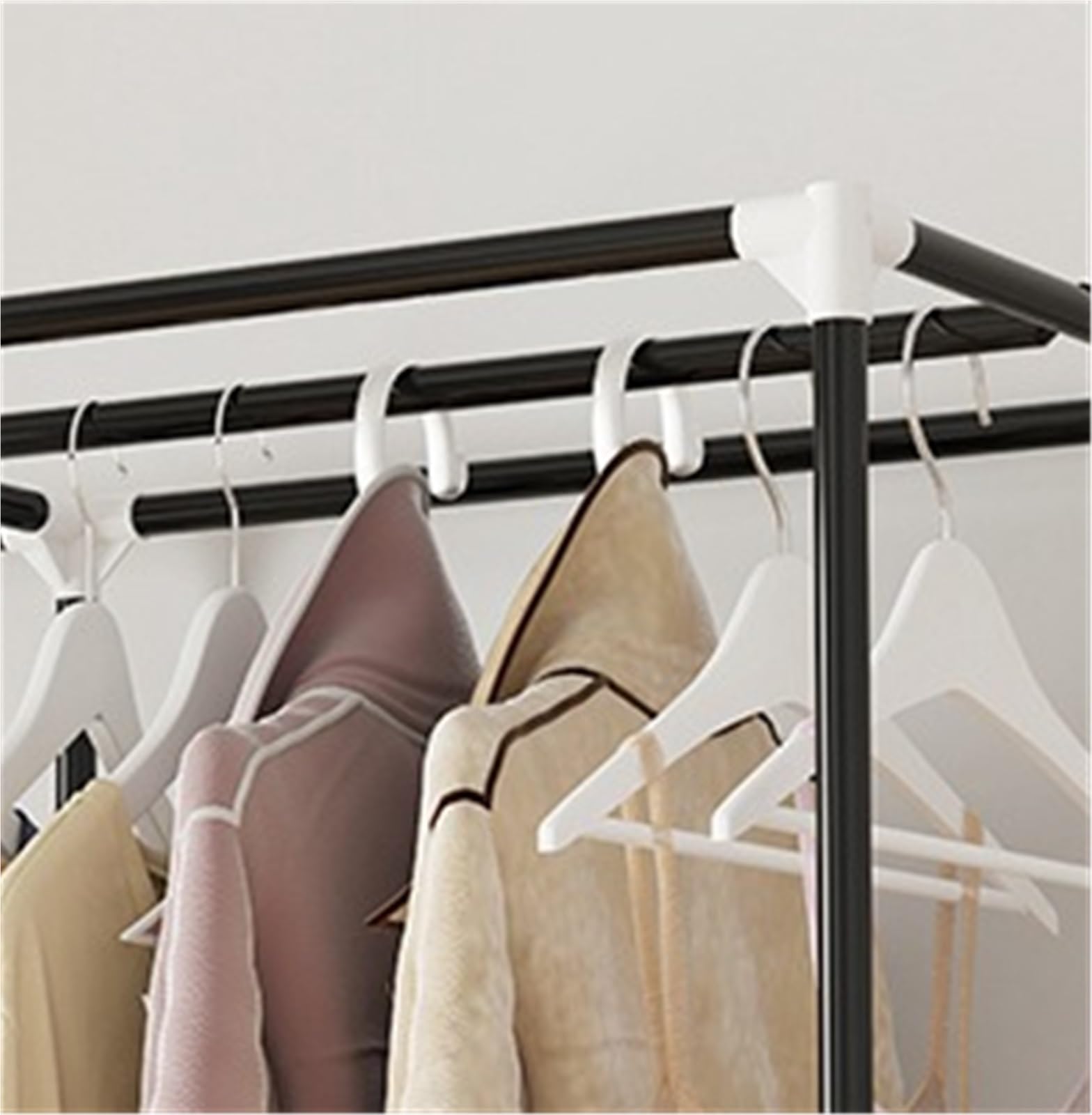 Wardrobe Closet Schrank Kleiderschrank, Tragbarer Kleiderschrank for Schlafzimmer, Kleiderstange Mit Vliesstoffbezug Closet Aufbewahrungsschrank(G)