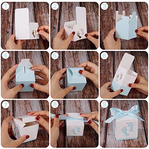 Miniatura 7 de Cajitas Regalo Papel Caramelos Bombones Regalos Detalles De Fiesta Para Baby Shower Cumpleaños Bautizo Niños Recién Nacida Fiesta Boda, 50pcs Bolsa De Dulces