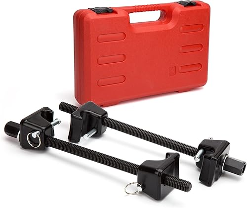 Glorider Compresor de resorte helicoidal OEM paquete de 2 compresores de resorte Macpherson compresor de resorte universal resistente con ganchos