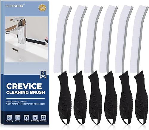 Miniatura 14 de Cepillos de limpieza de hendiduras, herramienta de cepillo limpiador para espacios reducidos difíciles de alcanzar, artículos esenciales para el
