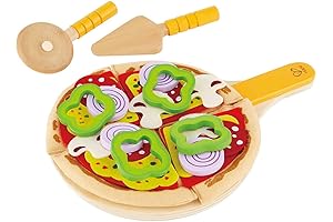 Hape Gourmet Wooden Pizza Play Kitchen Food Set