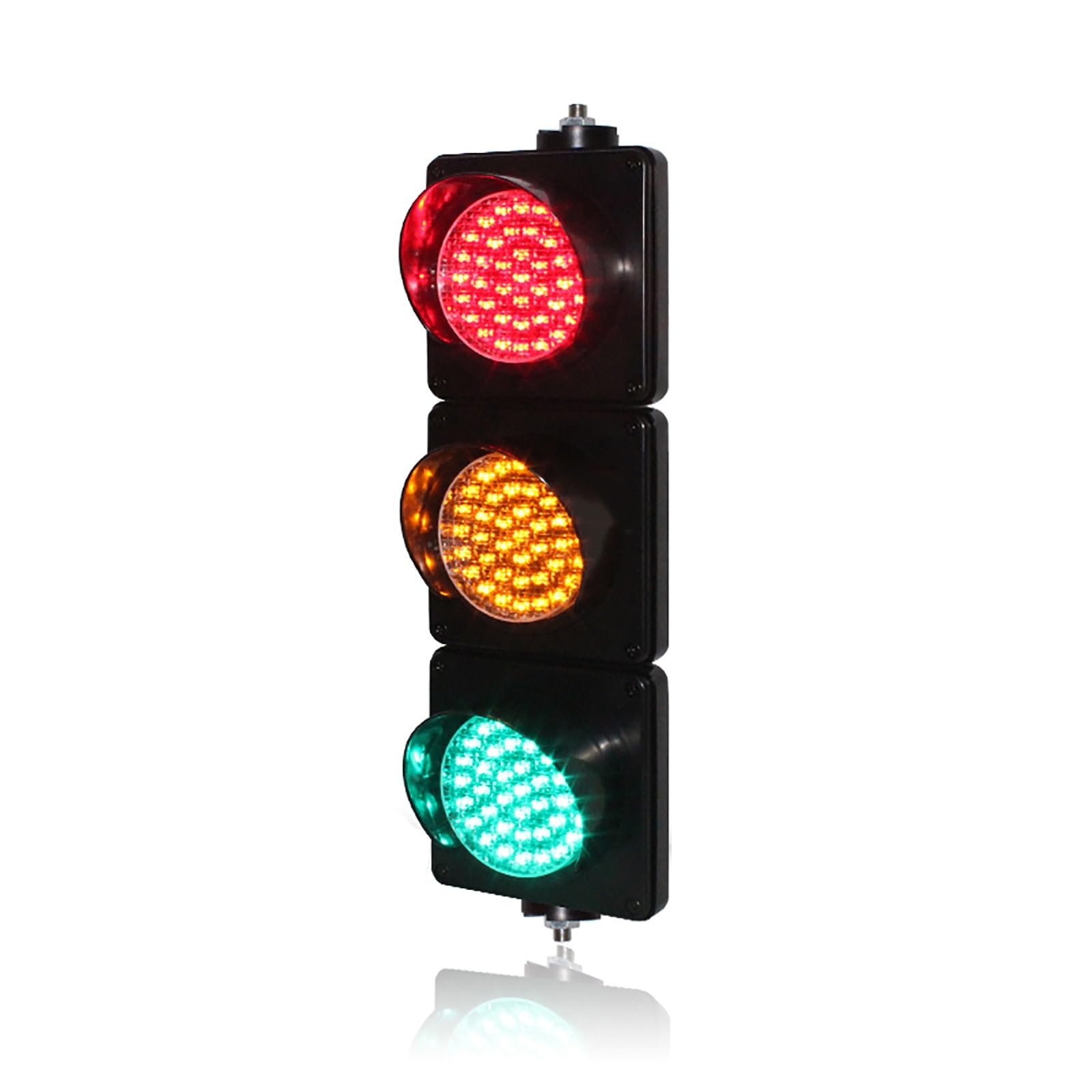 Lampada Semaforo LED 24V Industriale IP65 Impermeabile - 125 Mm Giallo, Per Banchine, Strade E Avvertimento
