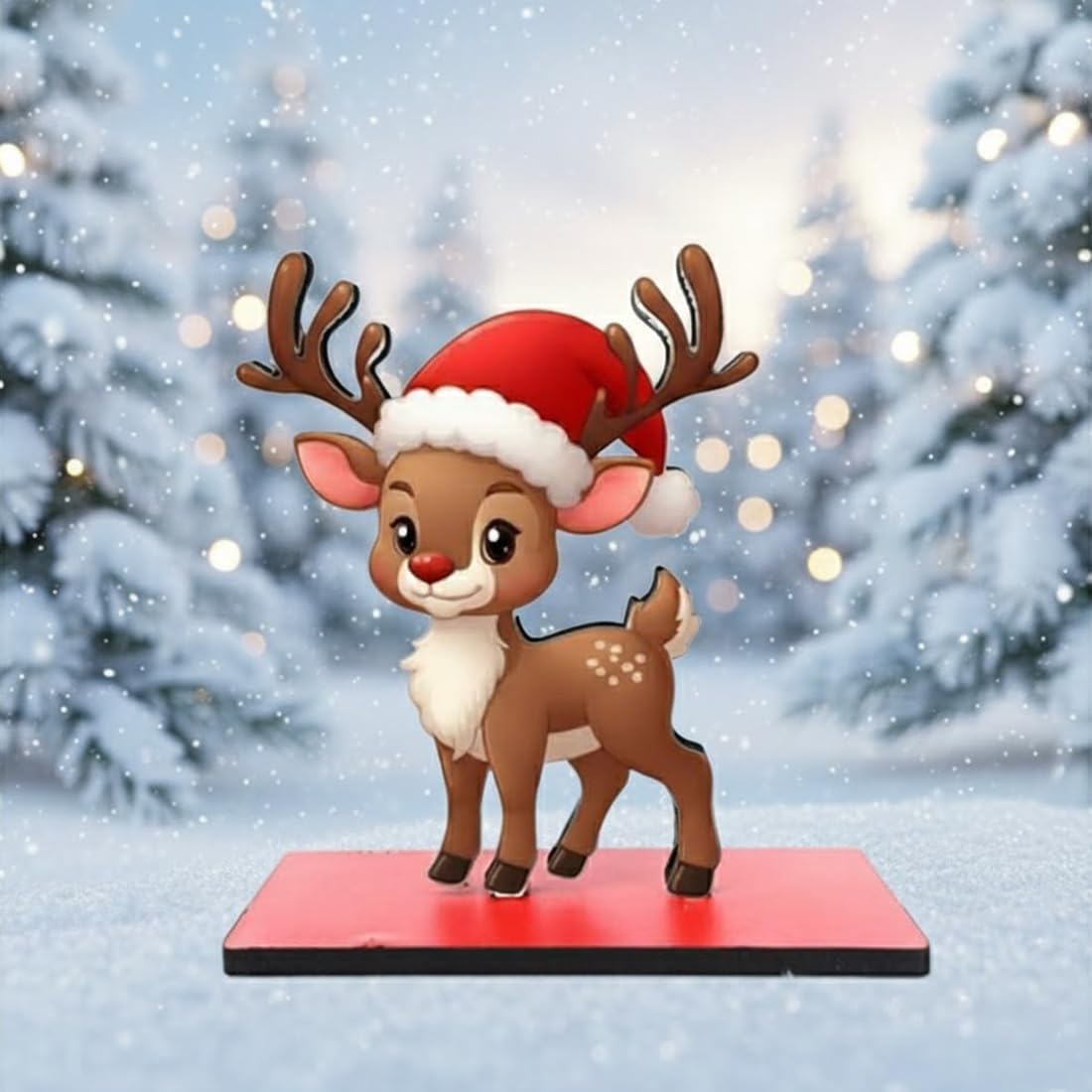 Deer 5mm MDF Tabletop showpiece, Christmas Gift, Christmas Decoration Item for Home-image-30