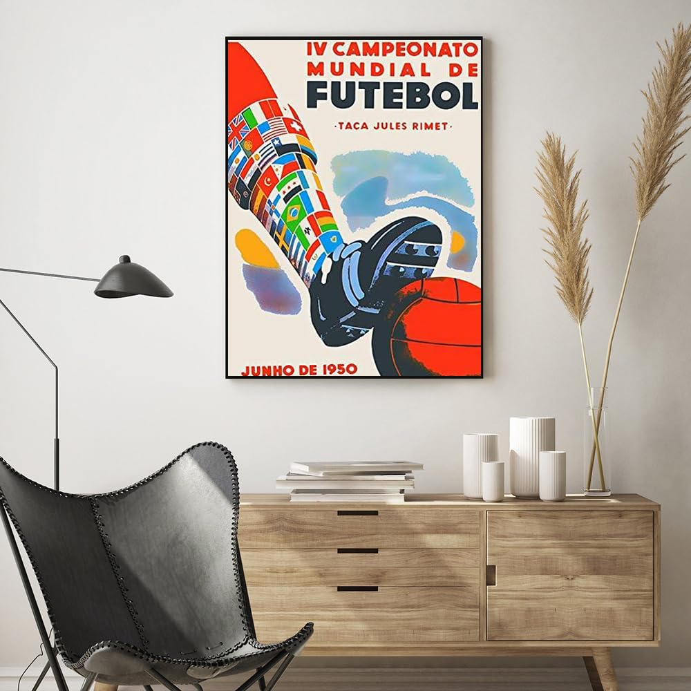 Amazon.co.jp: ブラジル1950 FIFAワールドカップヴィンテージポスター