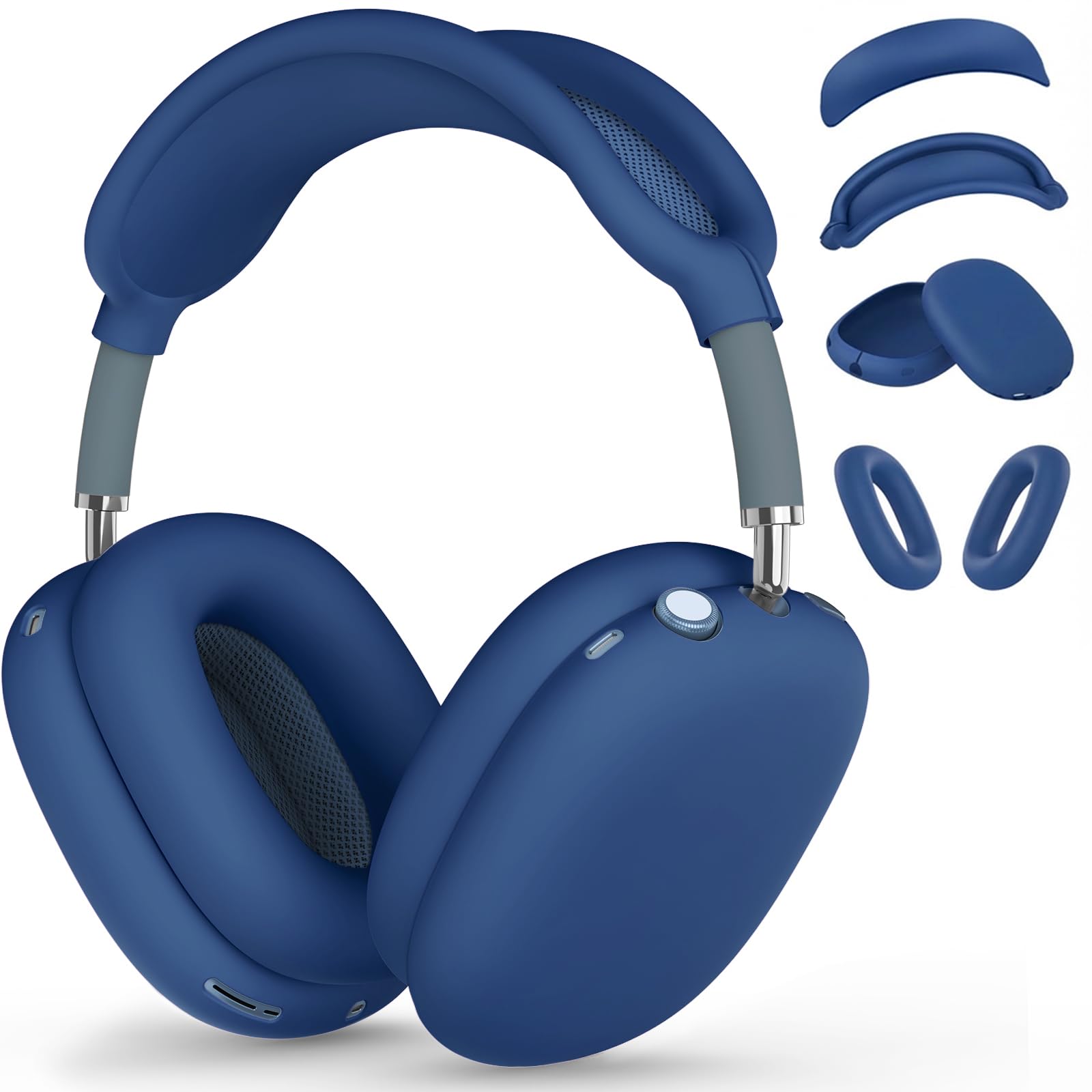 Silicone Case Cover for AirPods Max, Ear Pad Case Cover/Ear Cups Cover/Headband Cover for AirPods Max Headphones, Accessories Soft Silicone Protector