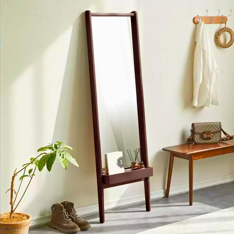 ウォールナット　全身鏡 Amazon.co.jp: 全身鏡 姿見 割れない 全身ミラー 木製フレーム