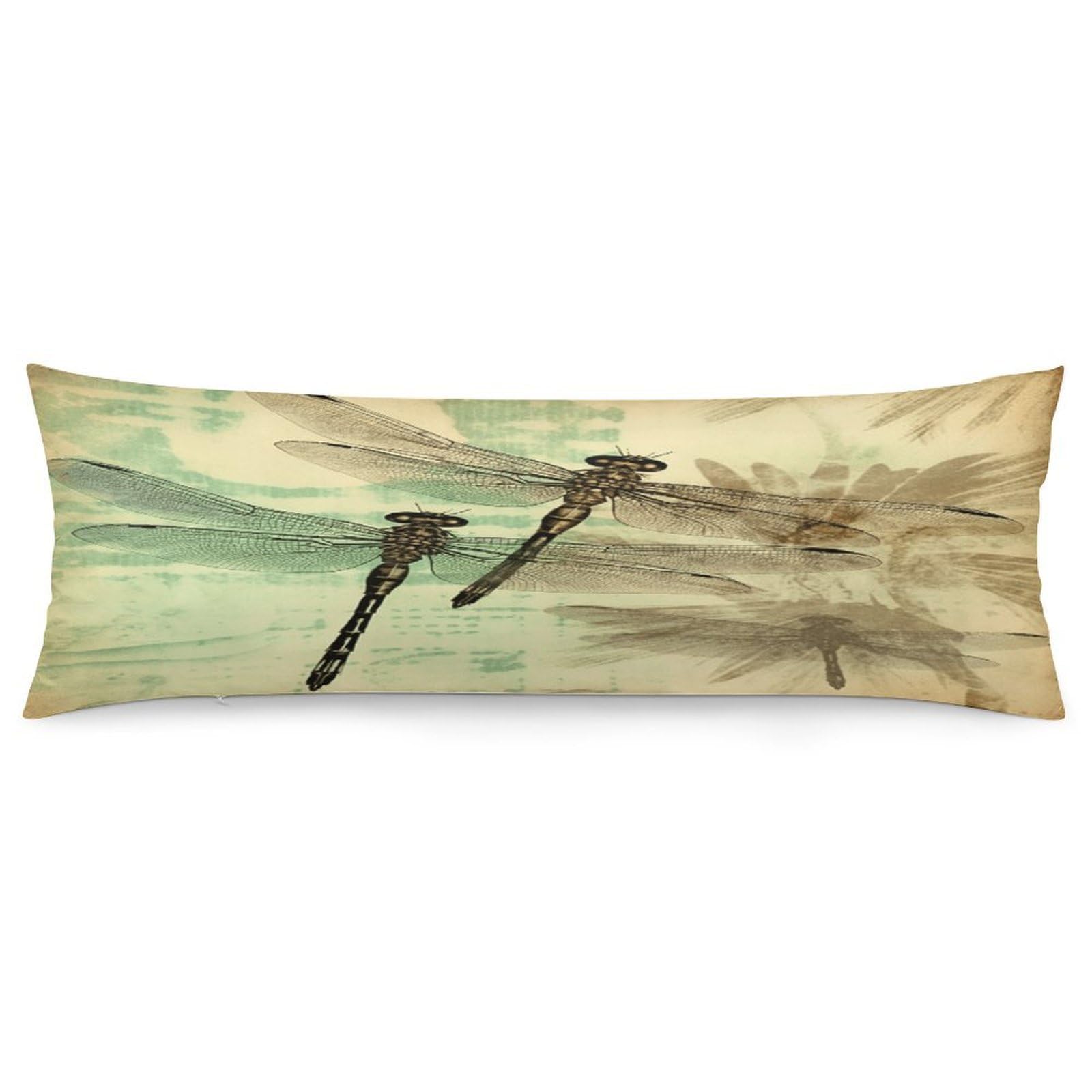 Dragonfly Dragonflies Vintage Throw Pillow Cover Soft Pillow Case Decorative Lumbar Pillow Cover Cozy Throw Pillowcase Polyester Rectangular Cushion Case Decor for Couch Sofa Bed