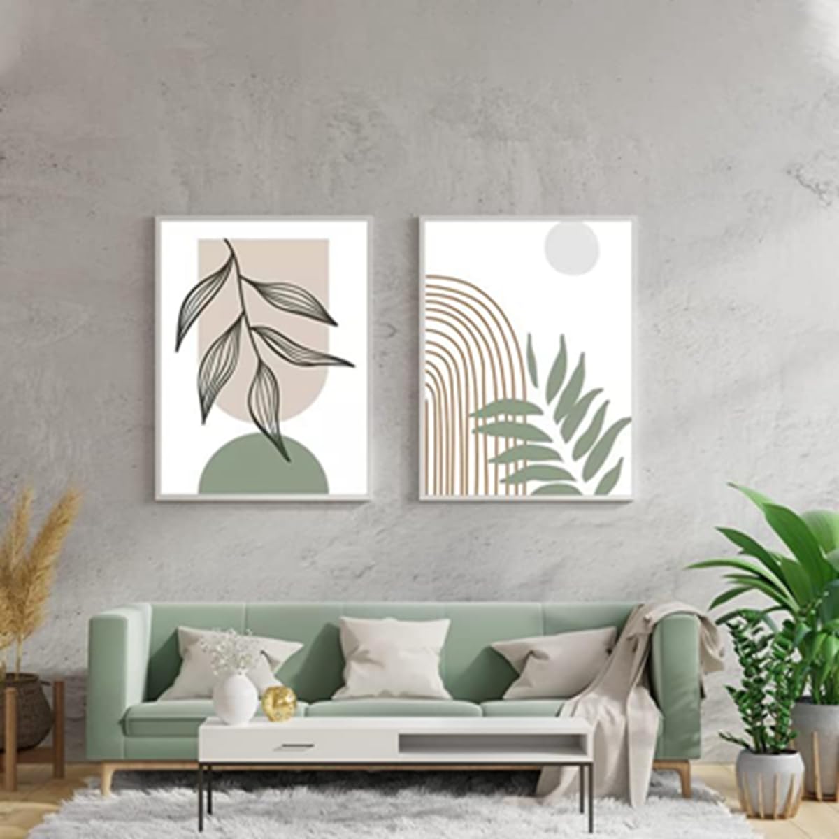 Moderne abstracte kunst, wandafbeeldingen, bohemian posterset