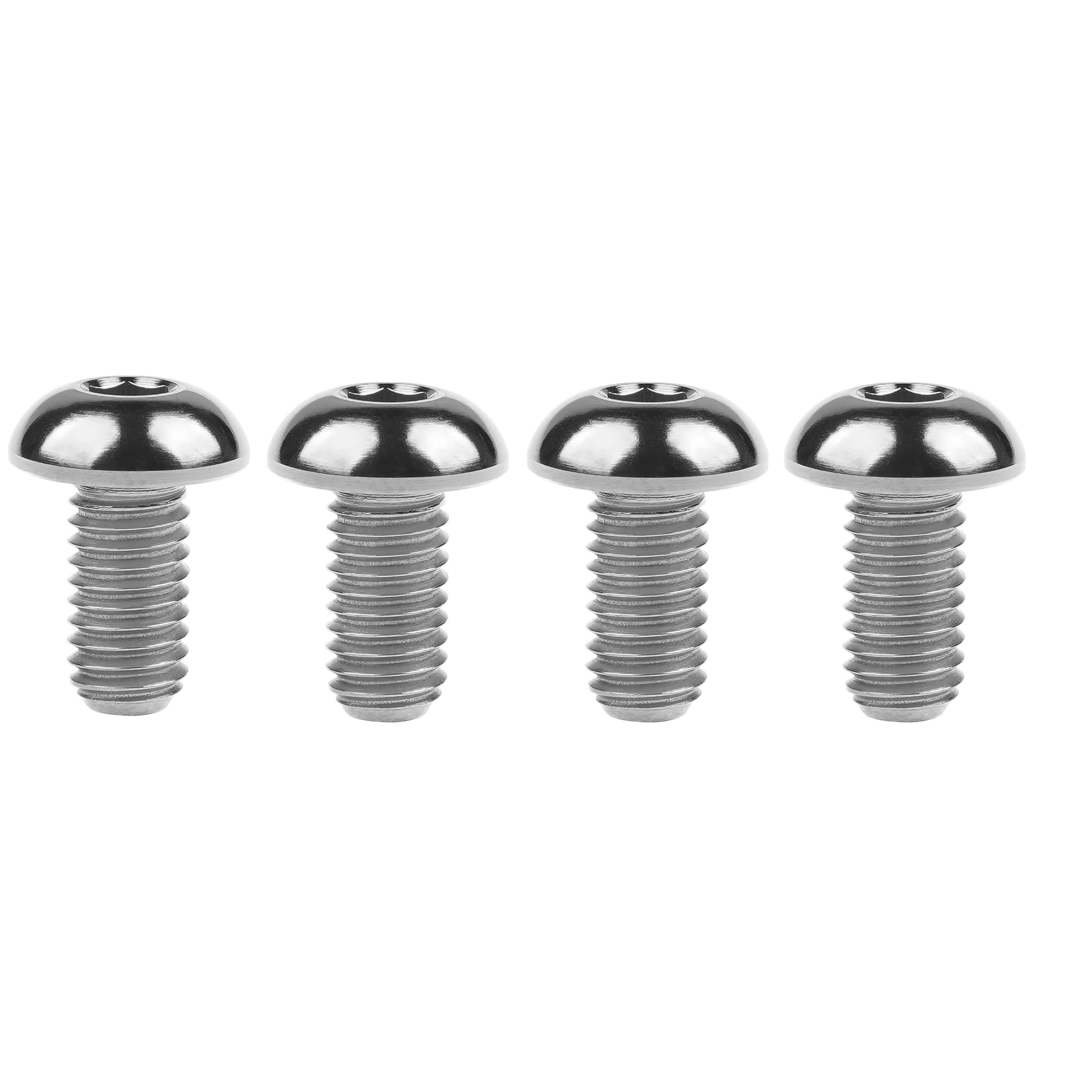 Ruifu M5 Titanium Gr5 Allen Button cap Screws Bolts 8 10 12 15 18 20 25 30mm for Bicycle Water Bottle Cage (Pack of 4) (Titanium, M5x10mm)