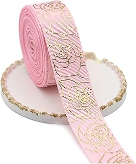Jing Ger 2 5mm Día de San Valentín Rosas Impresas Grosgrain Cinta for el Cabello Arques El Material de elaboración (Color : 123, Size : 25MM)