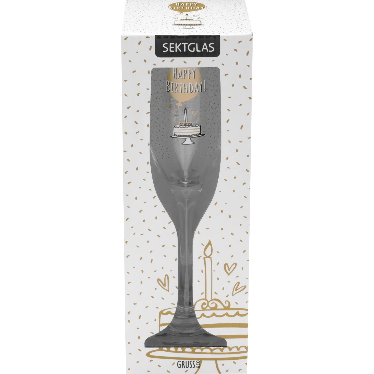 Bicchiere In Vetro GRUSS & CO Con Angelo Custode – 50 Cl, Decorato E Stampato – Idea Regalo Per Fidanzati, Bambini E Amici