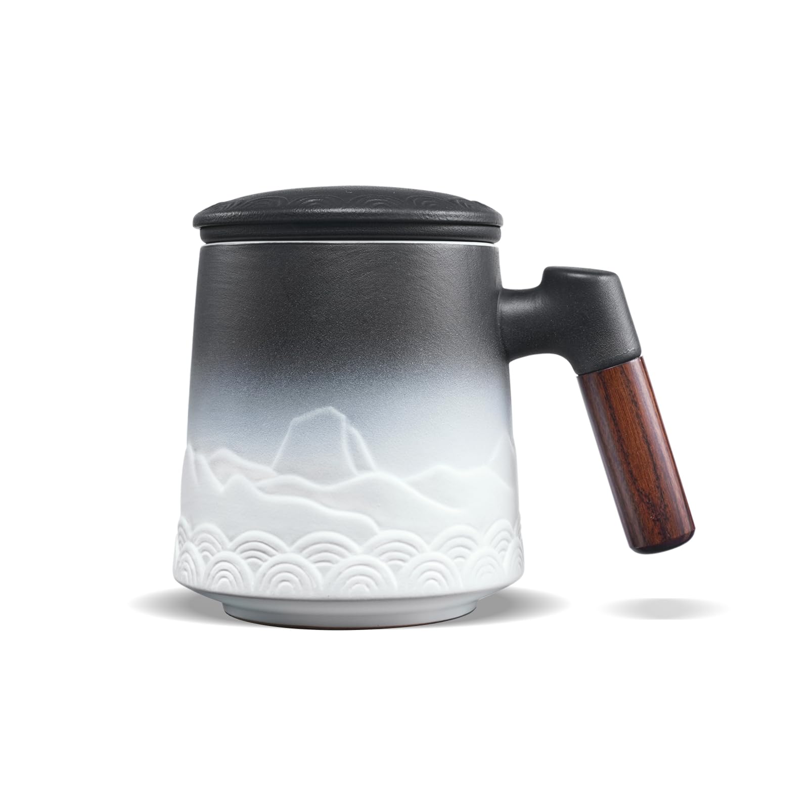 ZENS Teetasse mit Deckel und Sieb, Große Losen Tee Teebecher