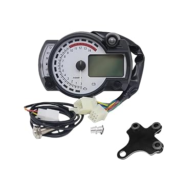 Motorcycle Speedometer Tachometer For KOSO RX2N Tachometer Fuel Meter Digital Motorcycle Odometer Speedometer Adjustable 7 Colors Display
